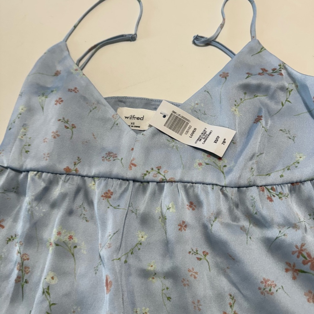 Wilfred Blue Chemise with Floral Elegance